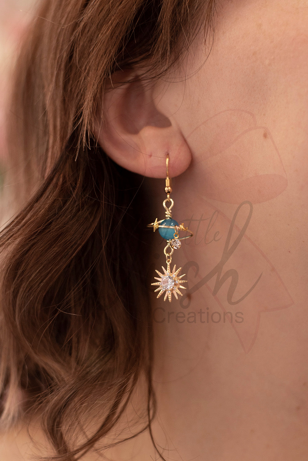 Orecchini Crystal Moon celesti - My Little Wish