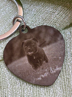 Portachiavi Cuore con Foto Incisa