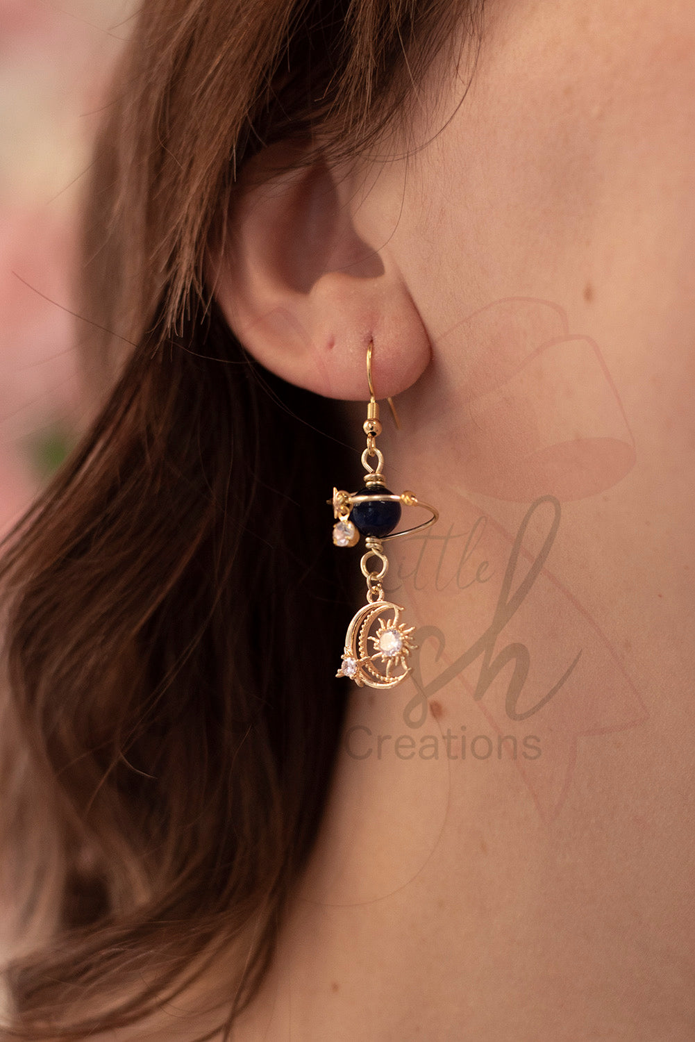 Orecchini Crystal Moon blu - My Little Wish