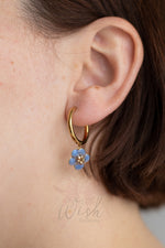 Orecchini a cerchio Nontiscordardimè