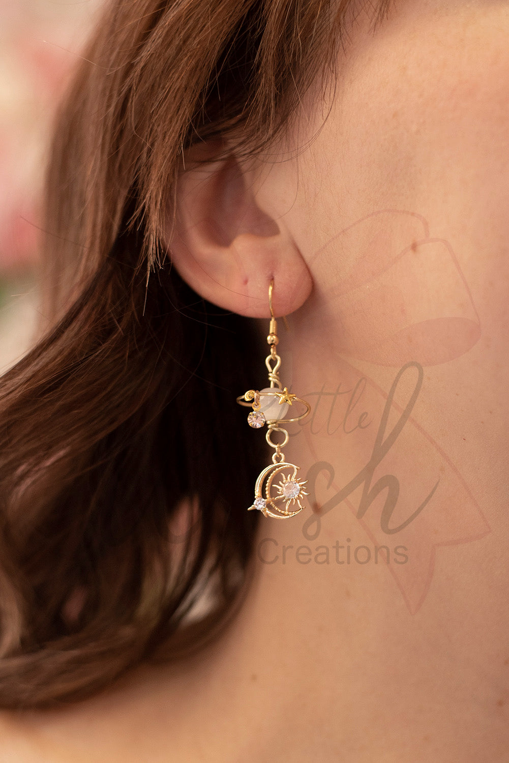 Orecchini Crystal Moon bianchi - My Little Wish