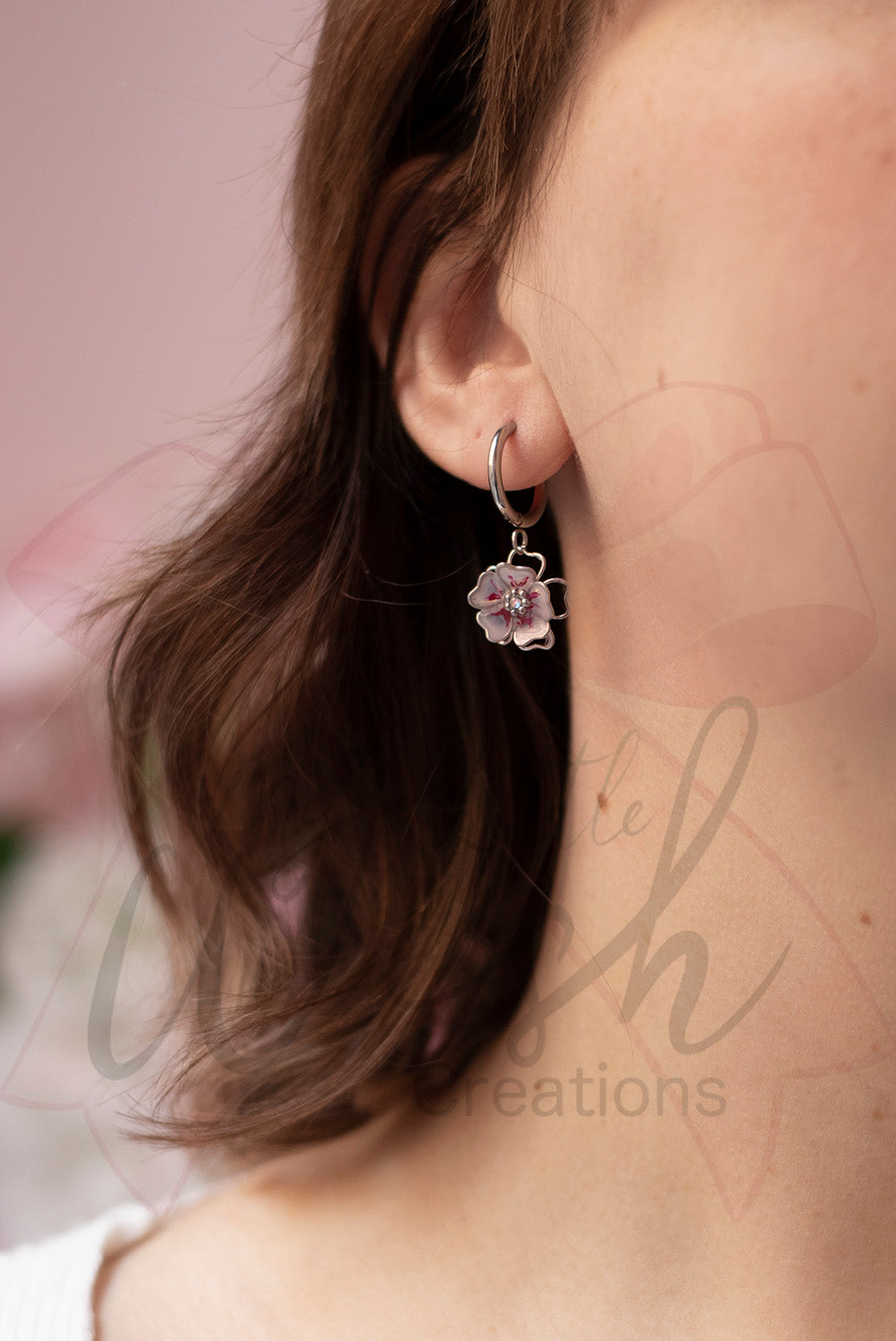 Orecchini Hoops Sakura argento - My Little Wish