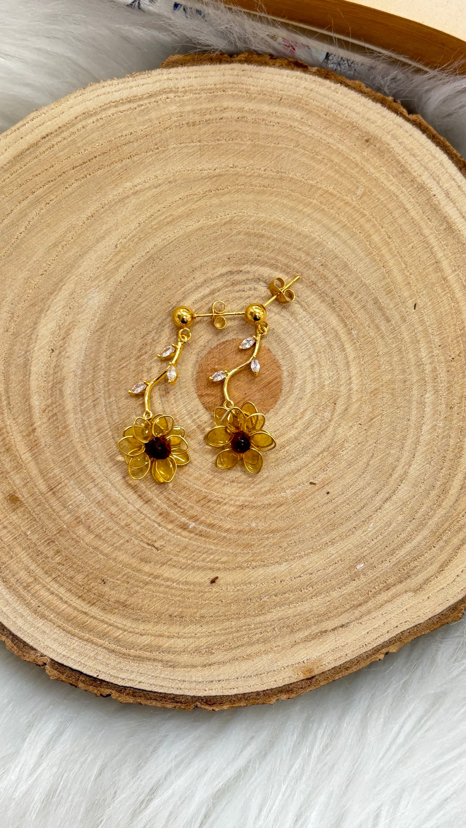 Orecchini pendenti Girasoli