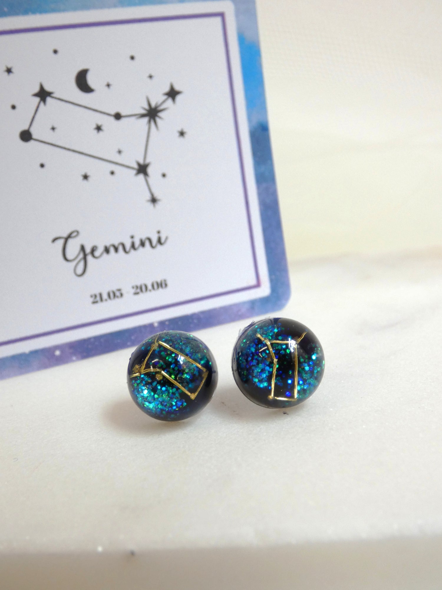 Ohrringe mit Sternbild Zwillinge