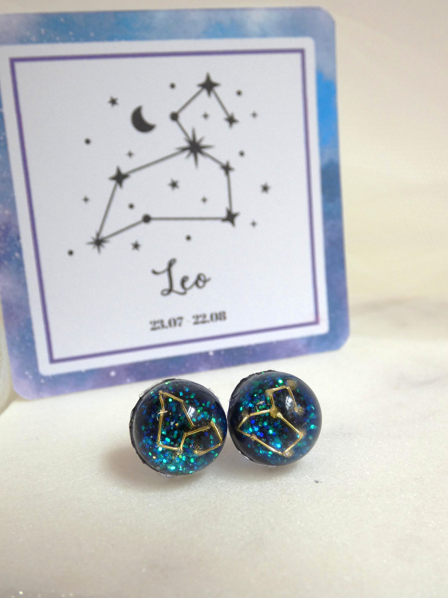 Ohrringe mit Sternbild Löwe