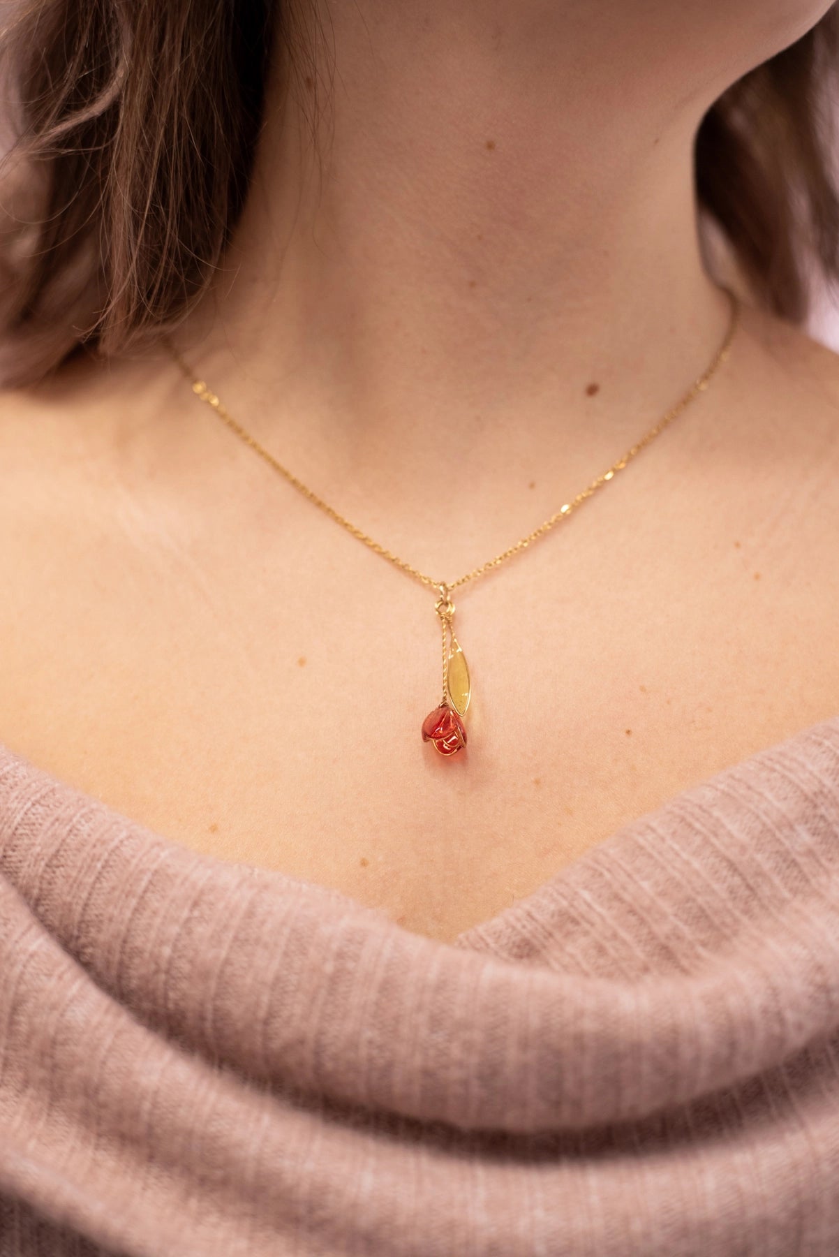 Collana Tulipano rosso - My Little Wish