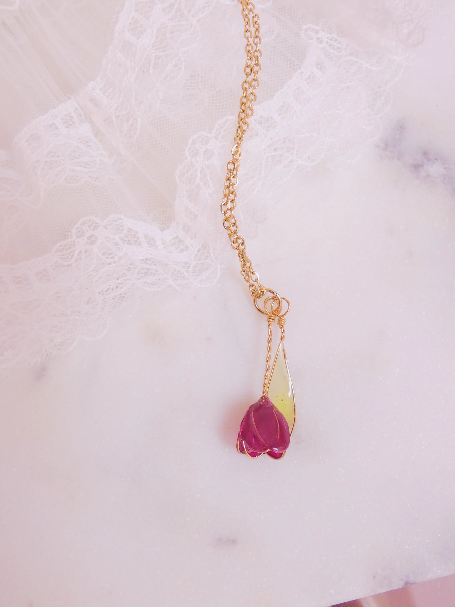 Collana Tulipano viola - My Little Wish