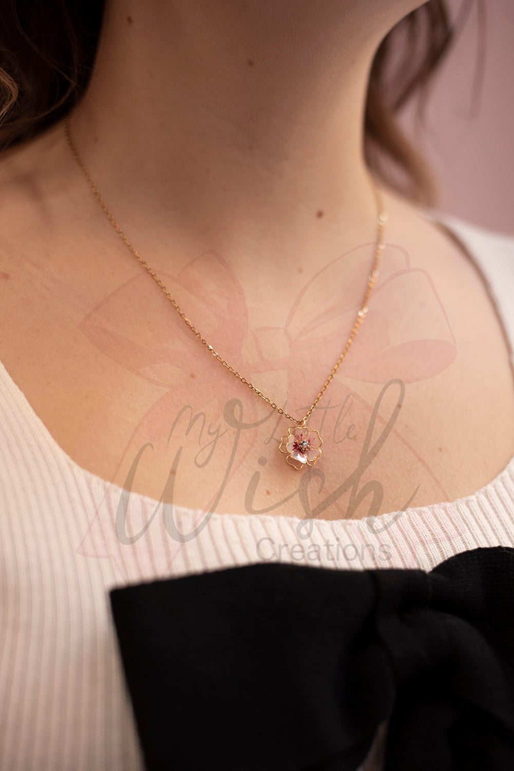 Collana Sakura minimal oro - My Little Wish