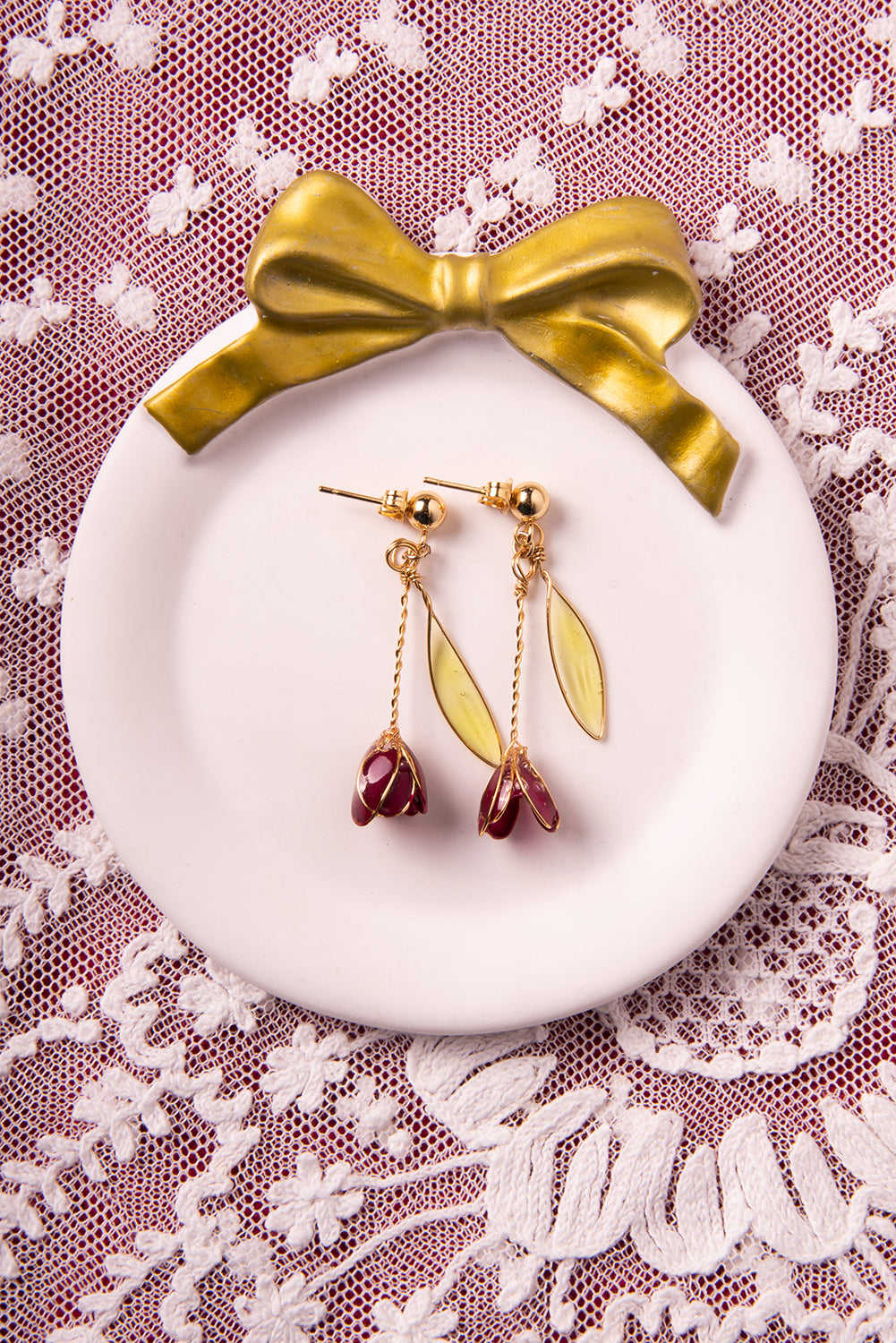 Orecchini Tulipani viola - My Little Wish