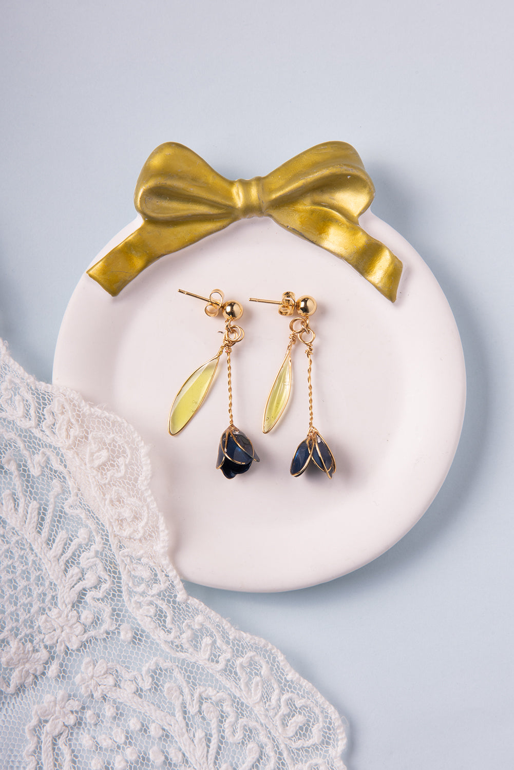 Orecchini Tulipani blu - My Little Wish