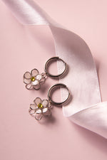 Orecchini a cerchio Margherita argento - My Little Wish