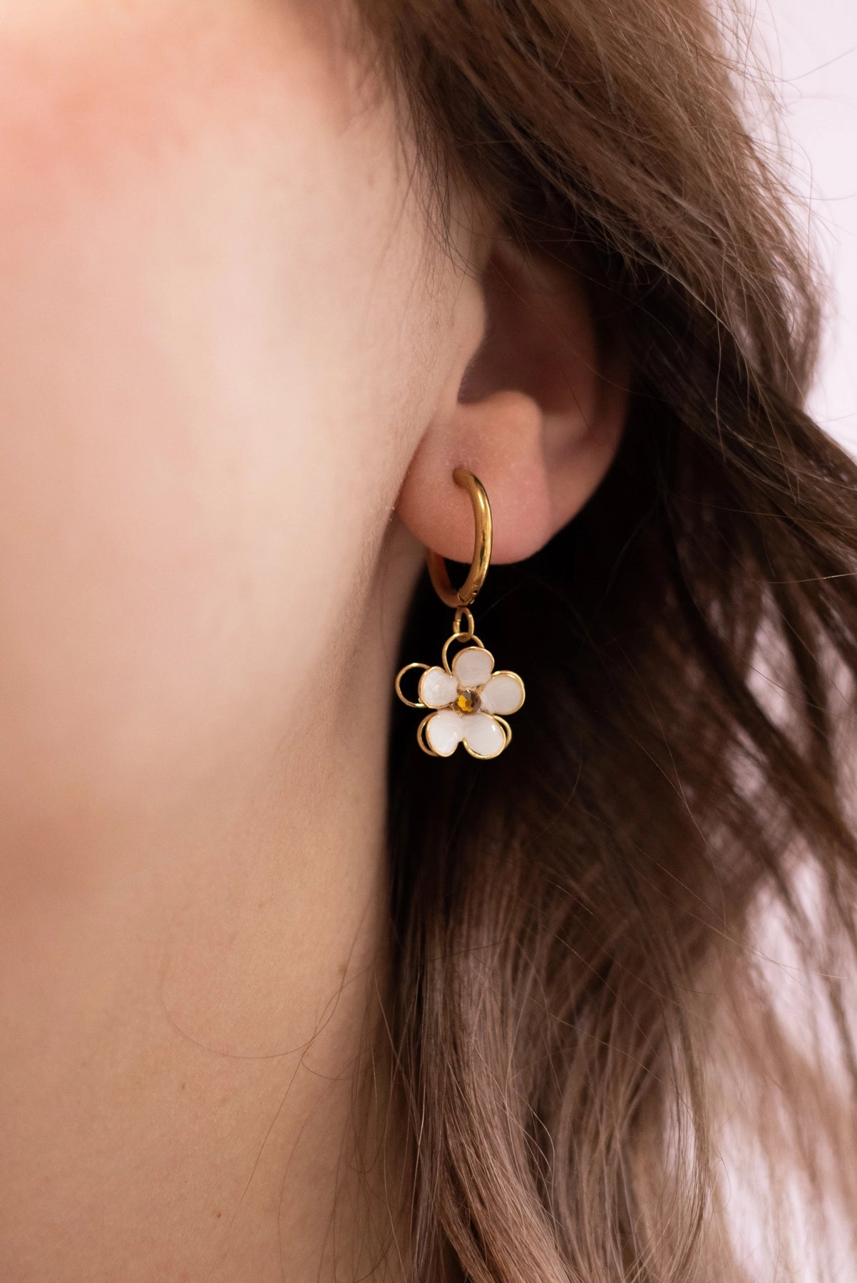 Orecchini a cerchio Margherite - My Little Wish