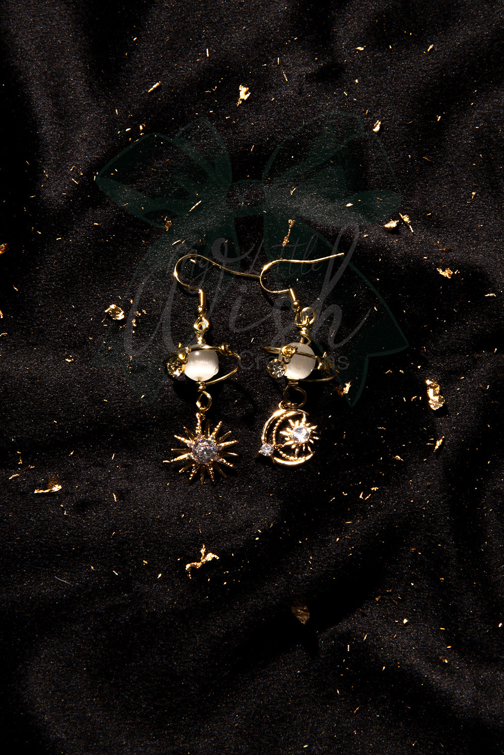 Orecchini Crystal Moon bianchi - My Little Wish