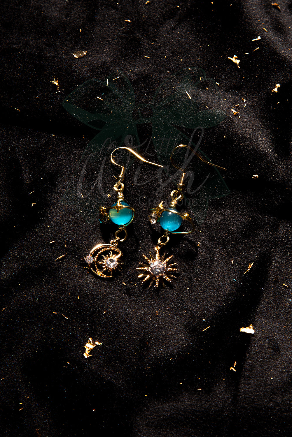 Orecchini Crystal Moon celesti - My Little Wish