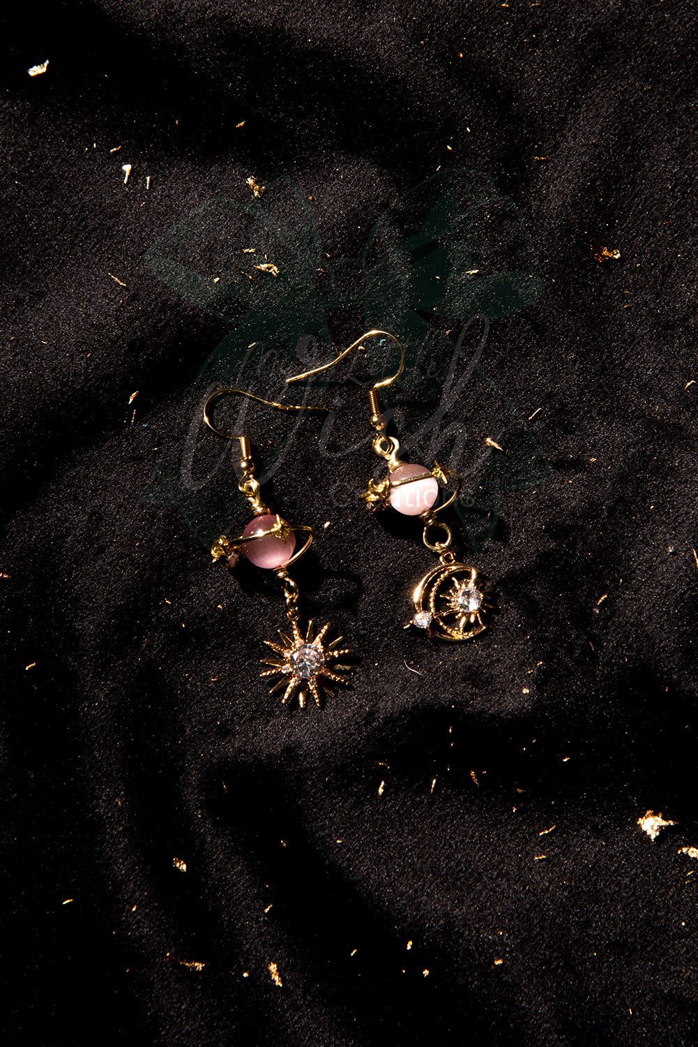 Orecchini Crystal Moon rosa - My Little Wish