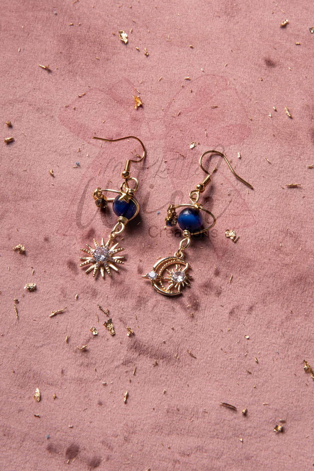 Orecchini Crystal Moon blu - My Little Wish