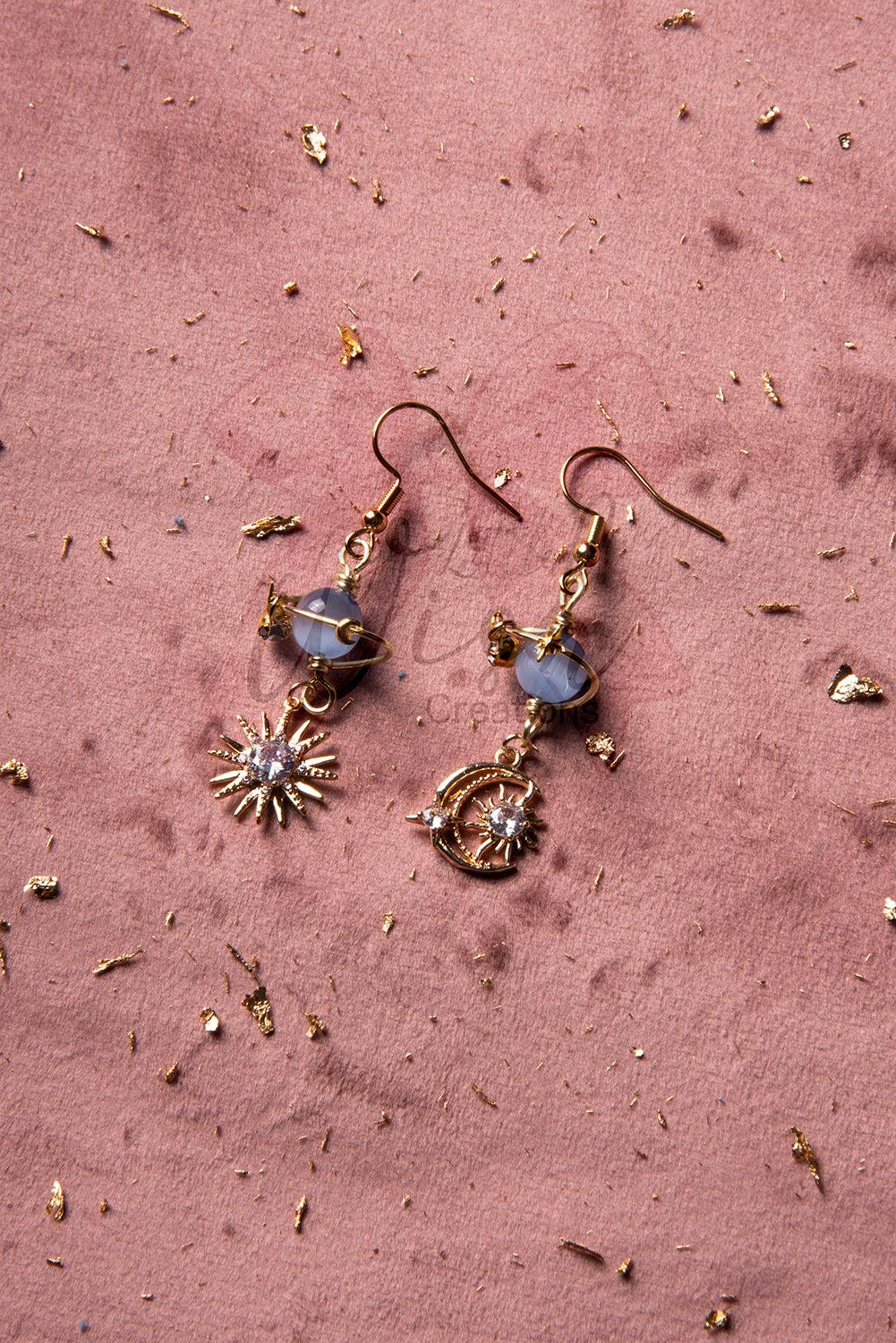 Orecchini Crystal Moon sky blue - My Little Wish