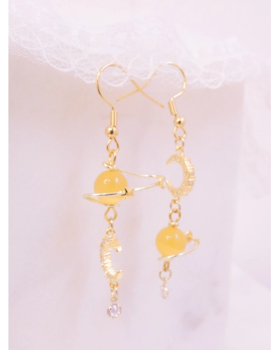 Orecchini Crystal Moon oro