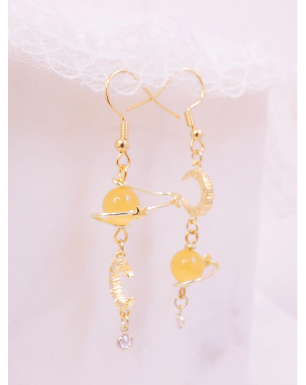 Orecchini Crystal Moon oro