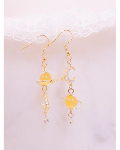 Orecchini Crystal Moon oro