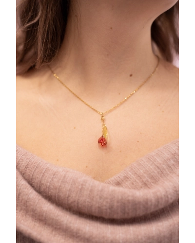 Collana Tulipano rosso