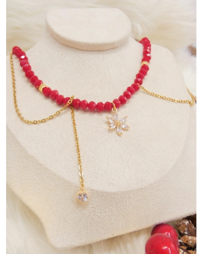 Collana Christmas in red