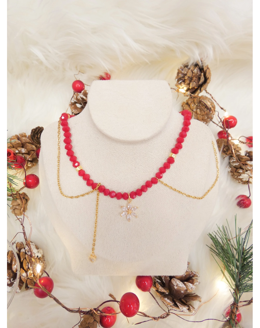 Collana Christmas in red