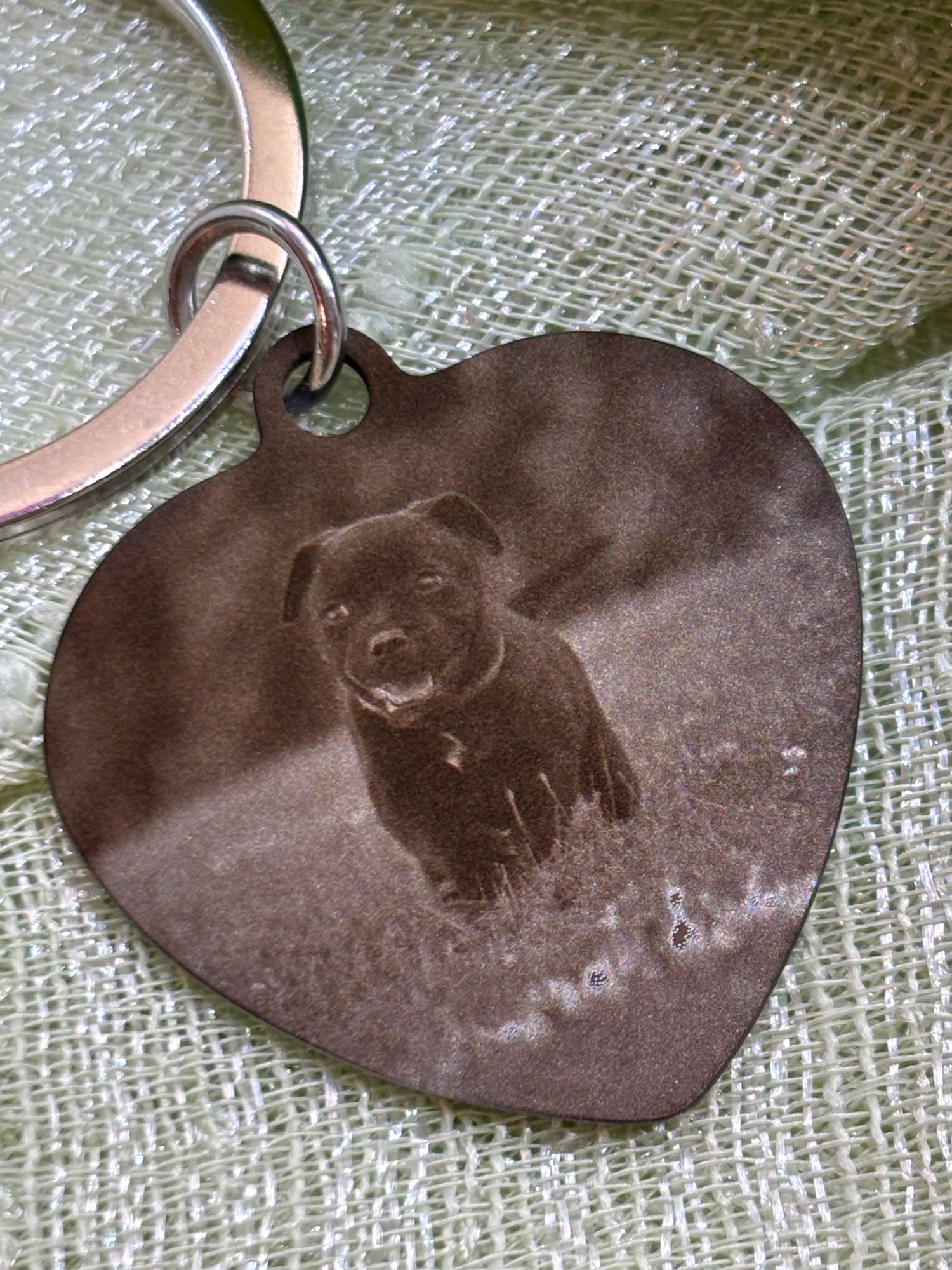 Portachiavi Cuore con Foto Incisa