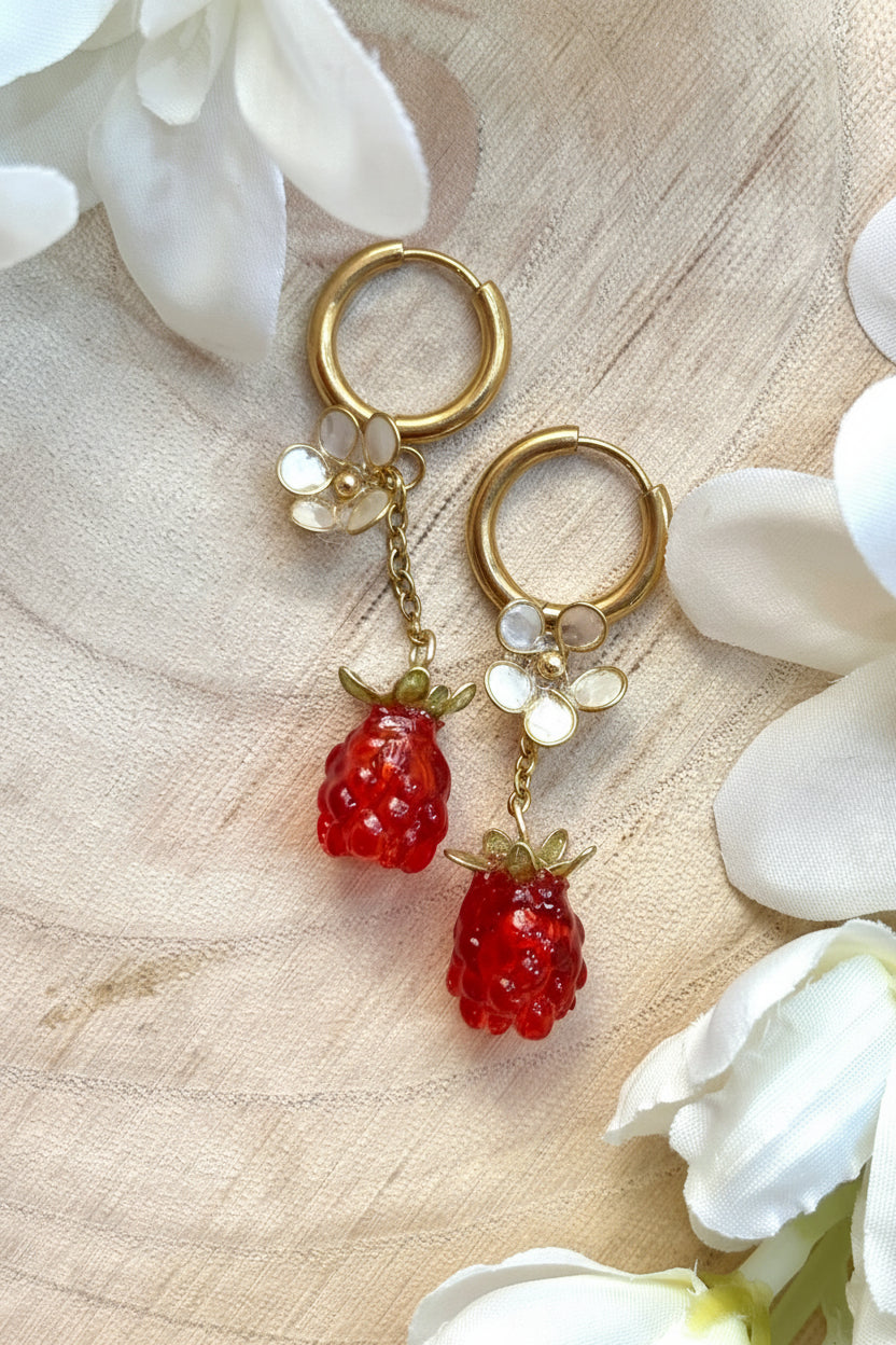 Orecchini Hoops Lamponi