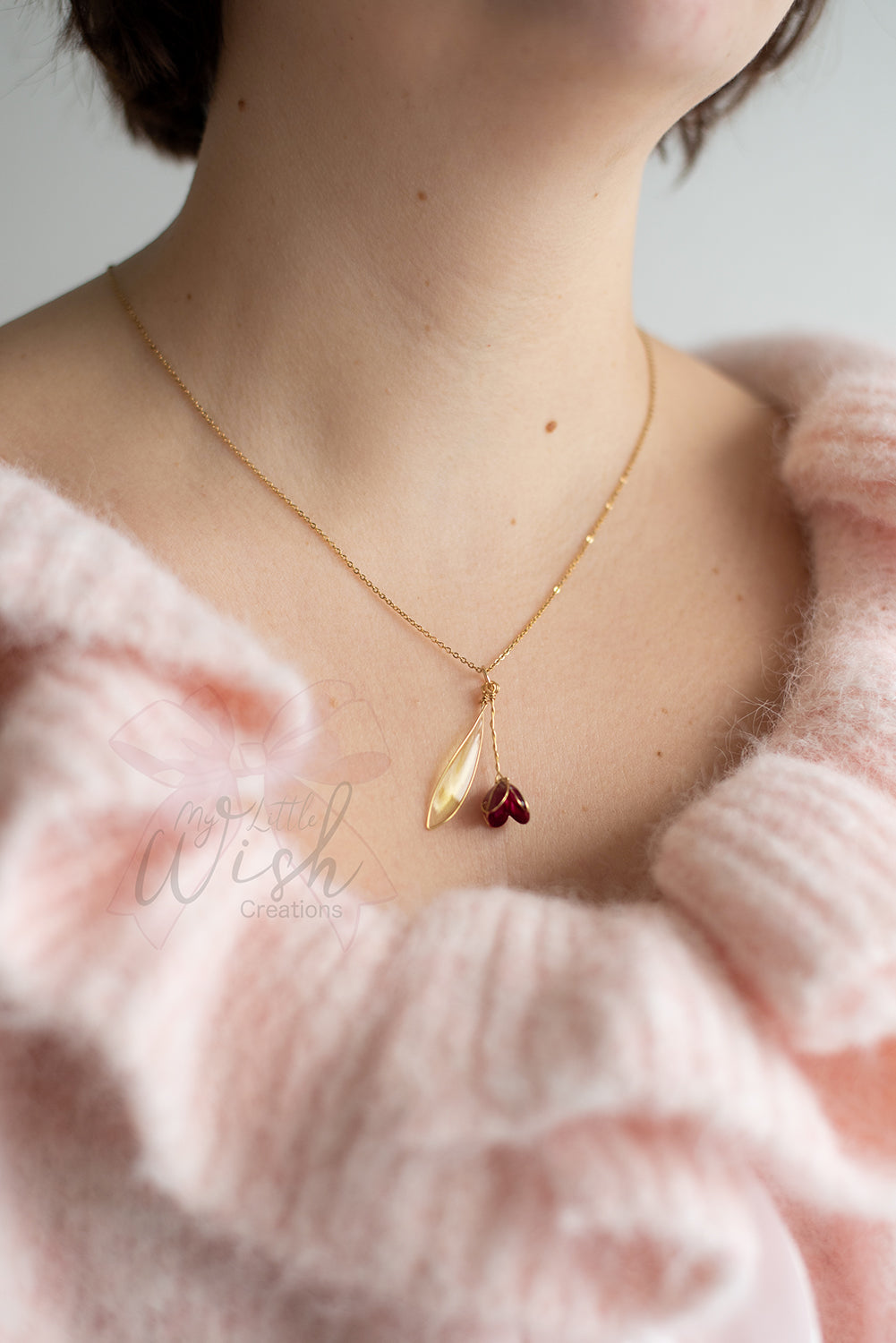Purple Tulip Necklace