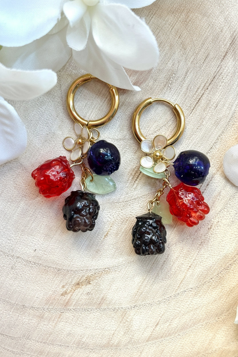Orecchini Hoops Frutti di Bosco