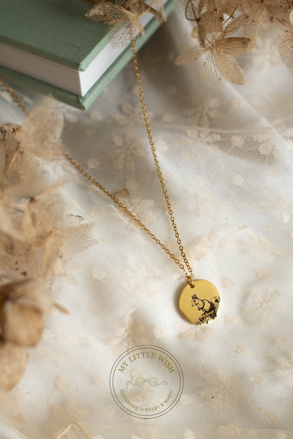 Collana Scoiattolo con Incisione Personalizzata