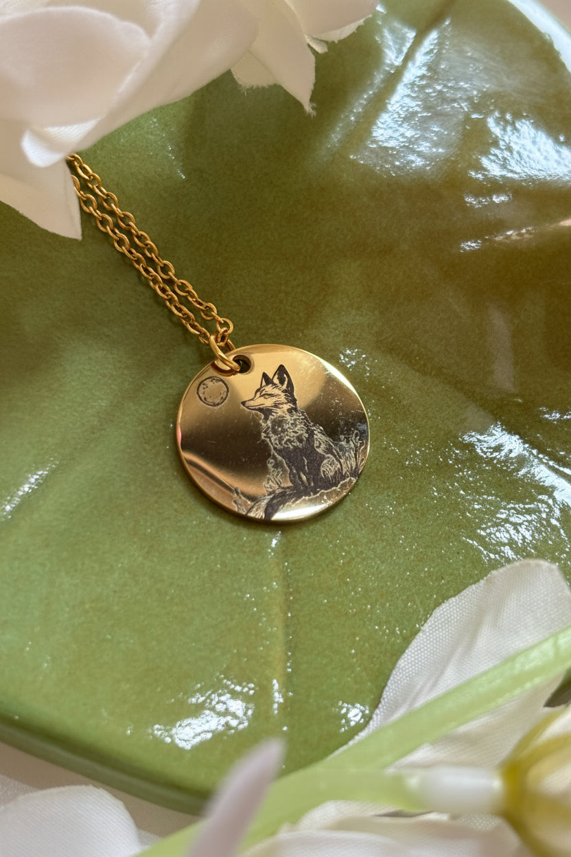 Collana Volpe con Incisione Personalizzata