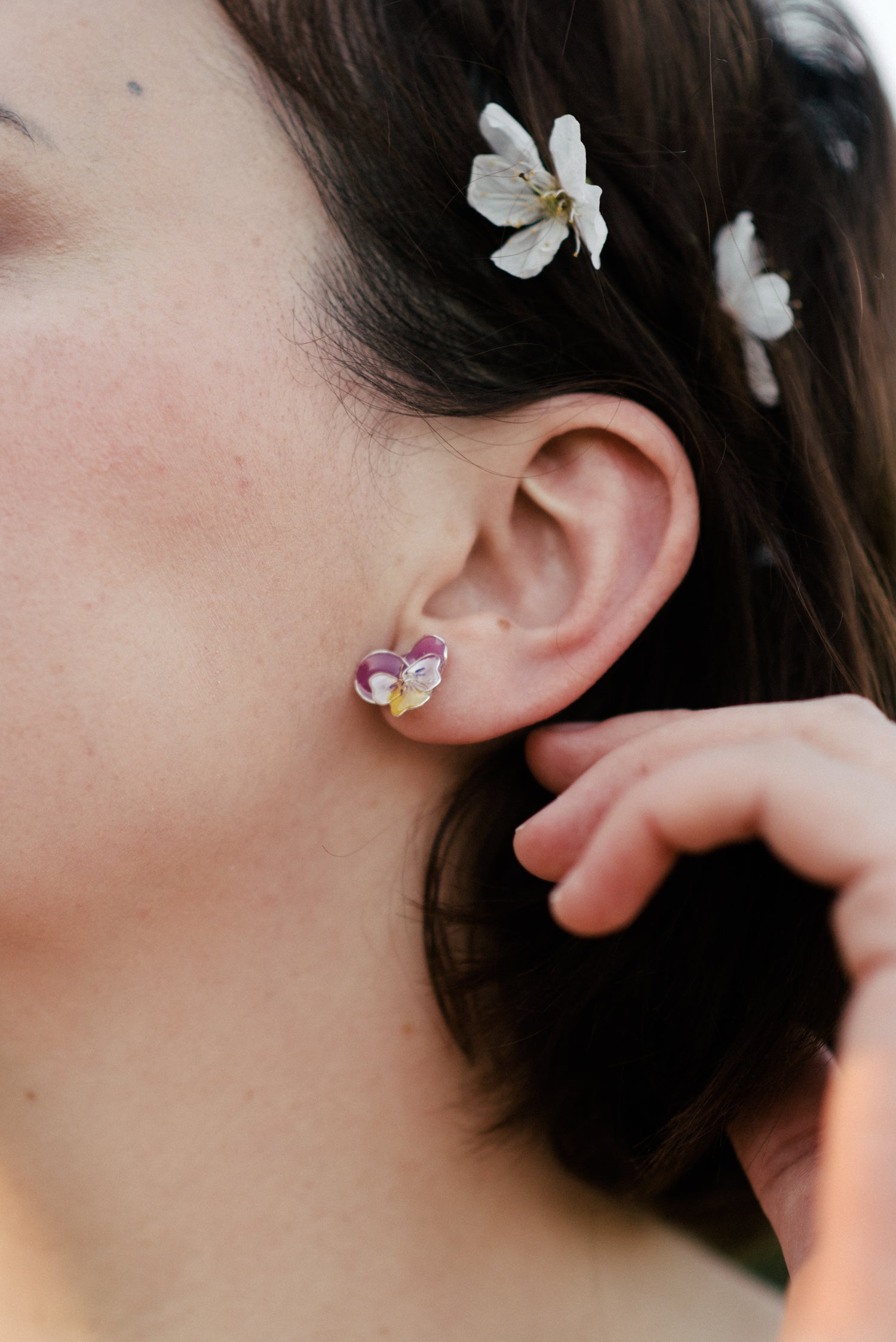 Orecchini Viole del Pensiero argento