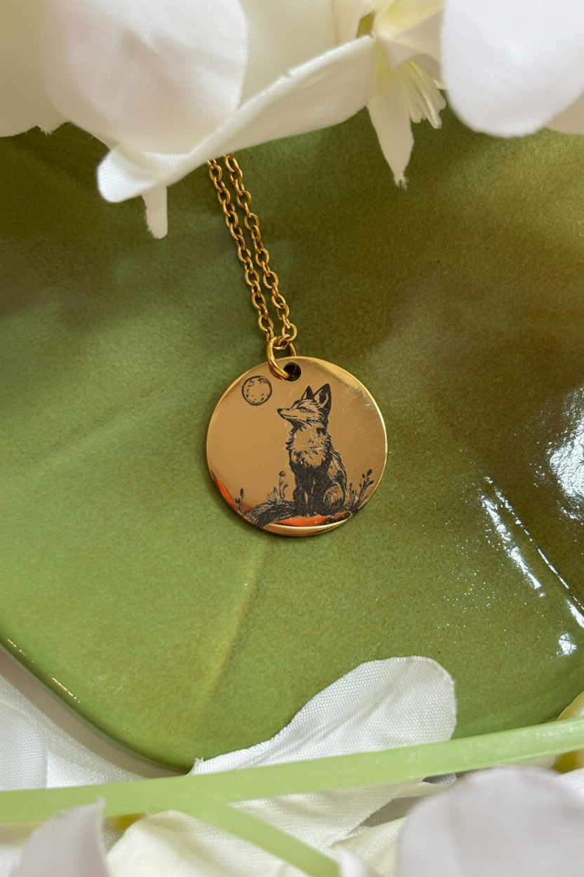 Collana Volpe con Incisione Personalizzata