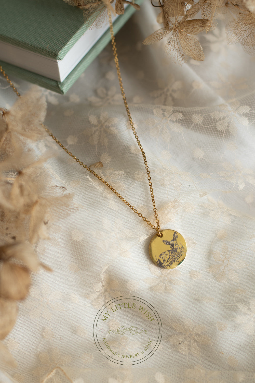Collana Cerbiatto con Incisione Personalizzata