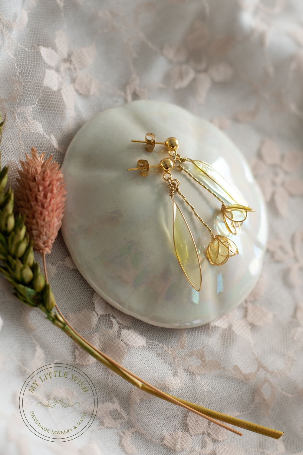Yellow Tulip Earrings