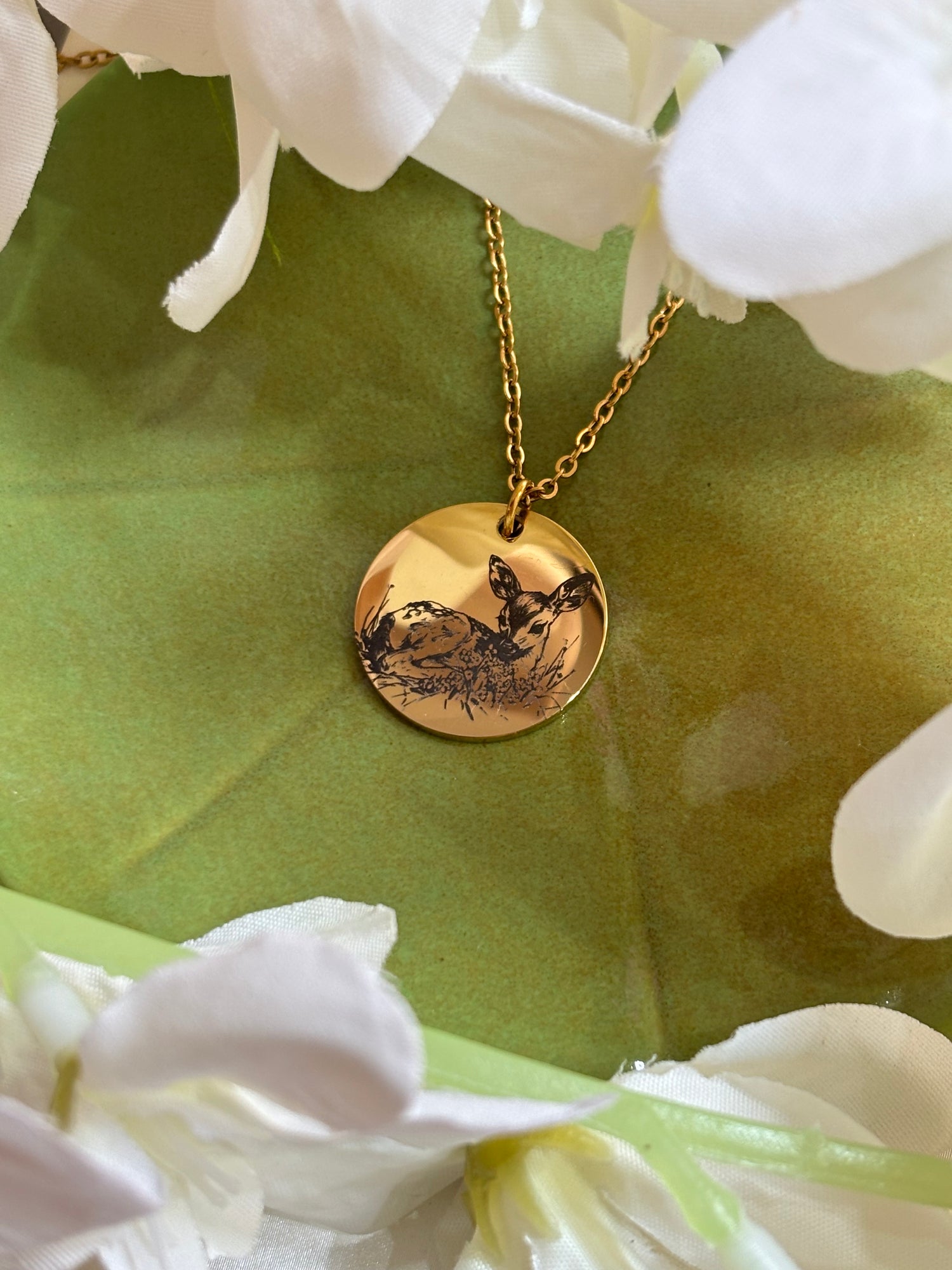 Collana Cerbiatto con Incisione Personalizzata