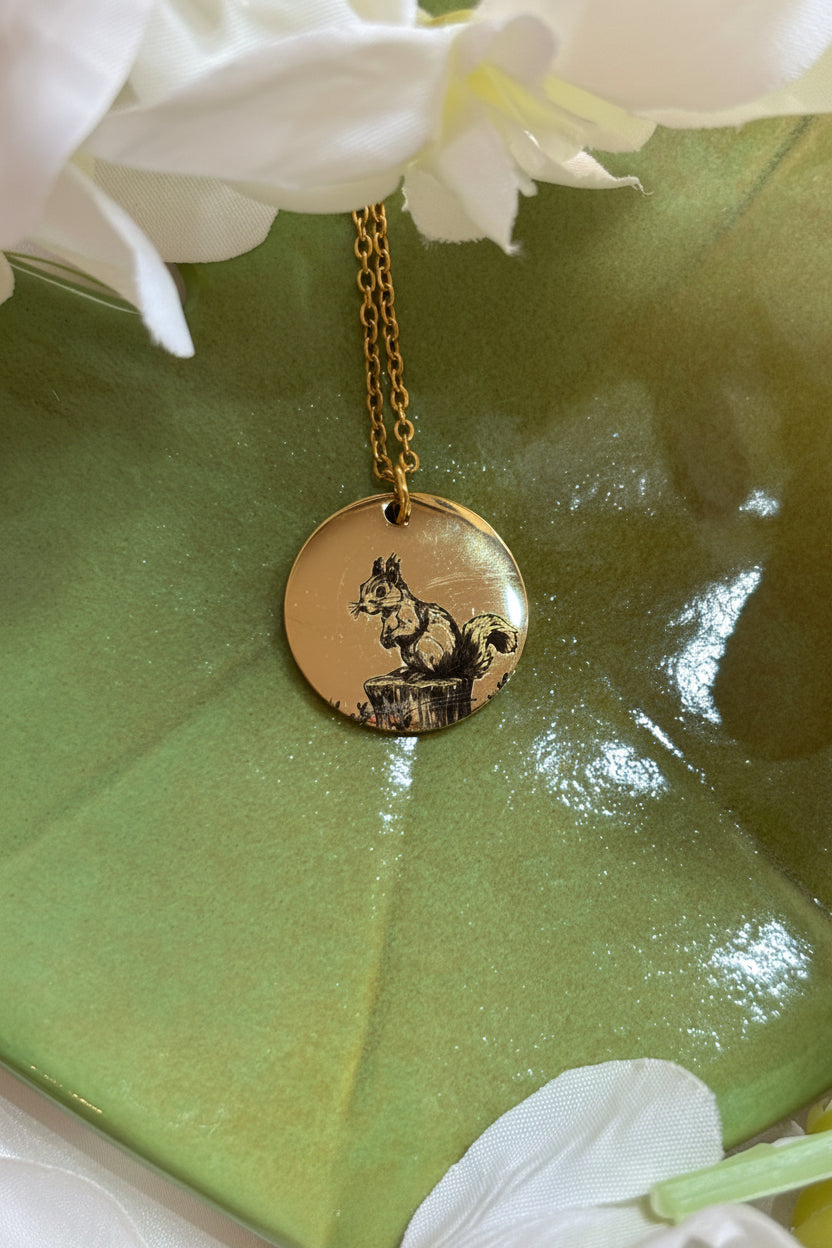 Collana Scoiattolo con Incisione Personalizzata