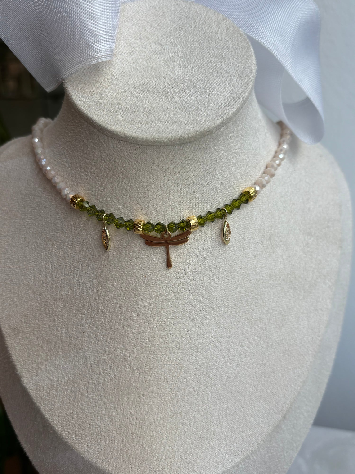 Collana Libellula verde