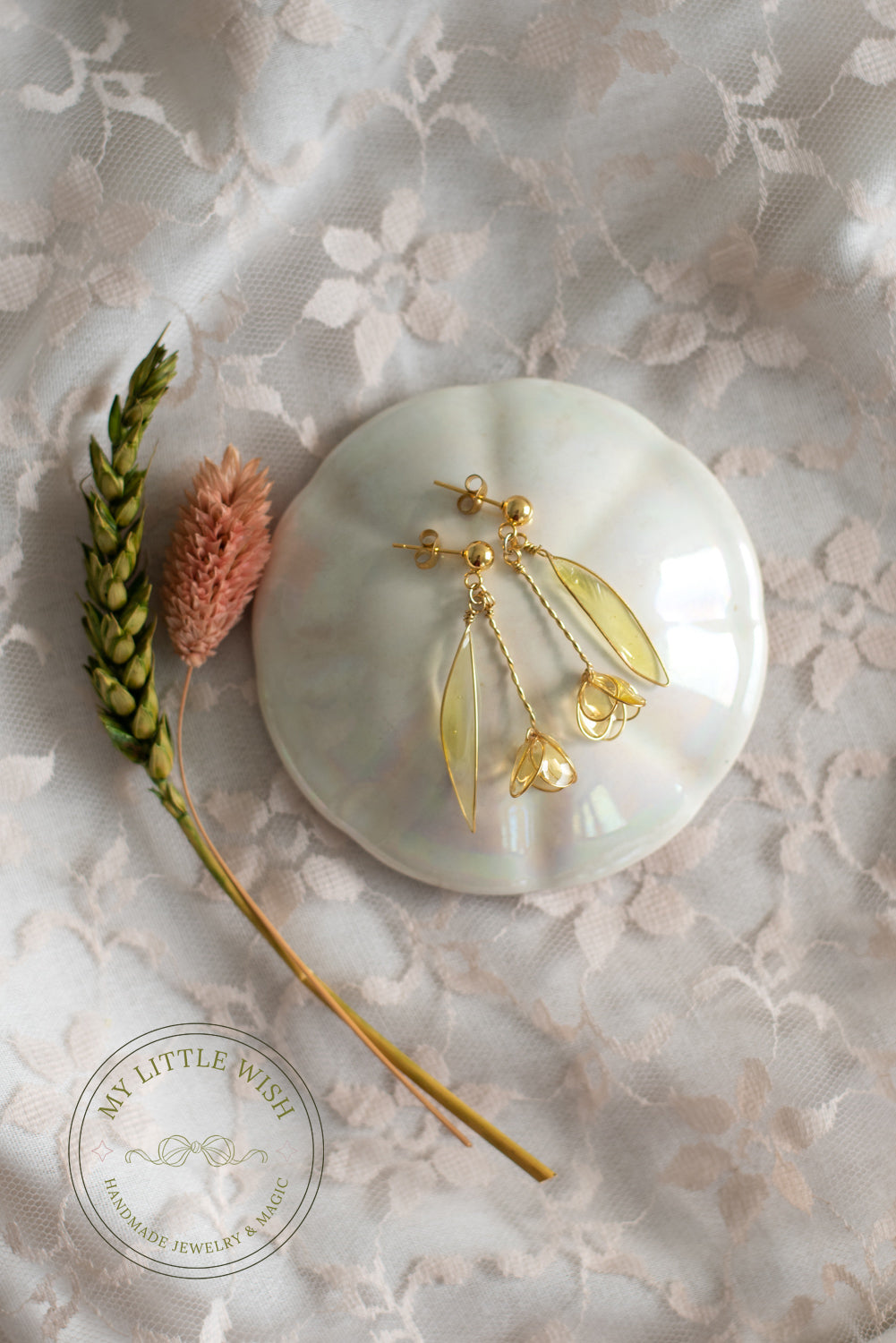 Yellow Tulip Earrings
