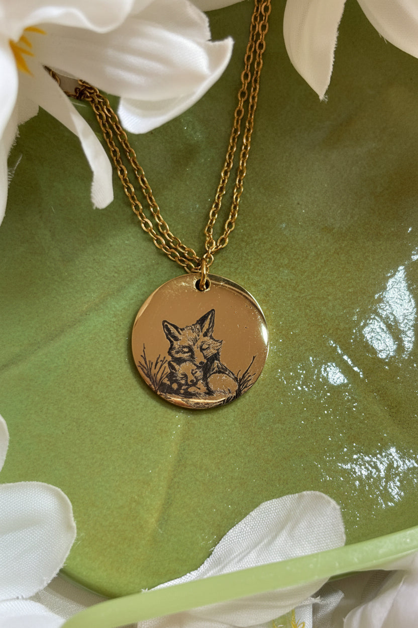 Collana Volpe con cucciolo