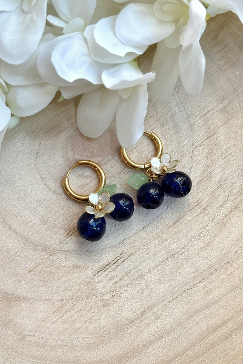 Orecchini Hoops Mirtilli