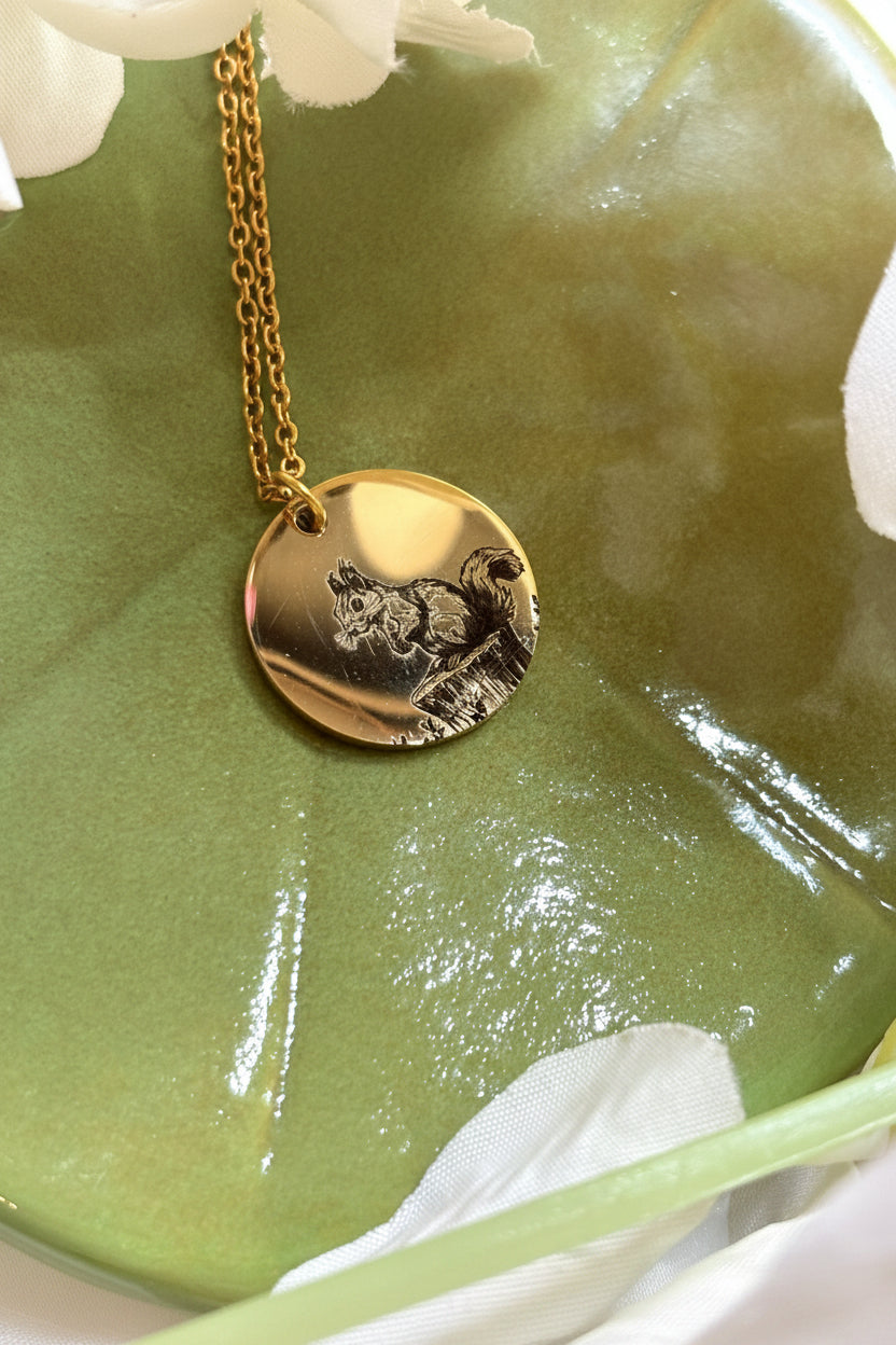 Collana Scoiattolo con Incisione Personalizzata