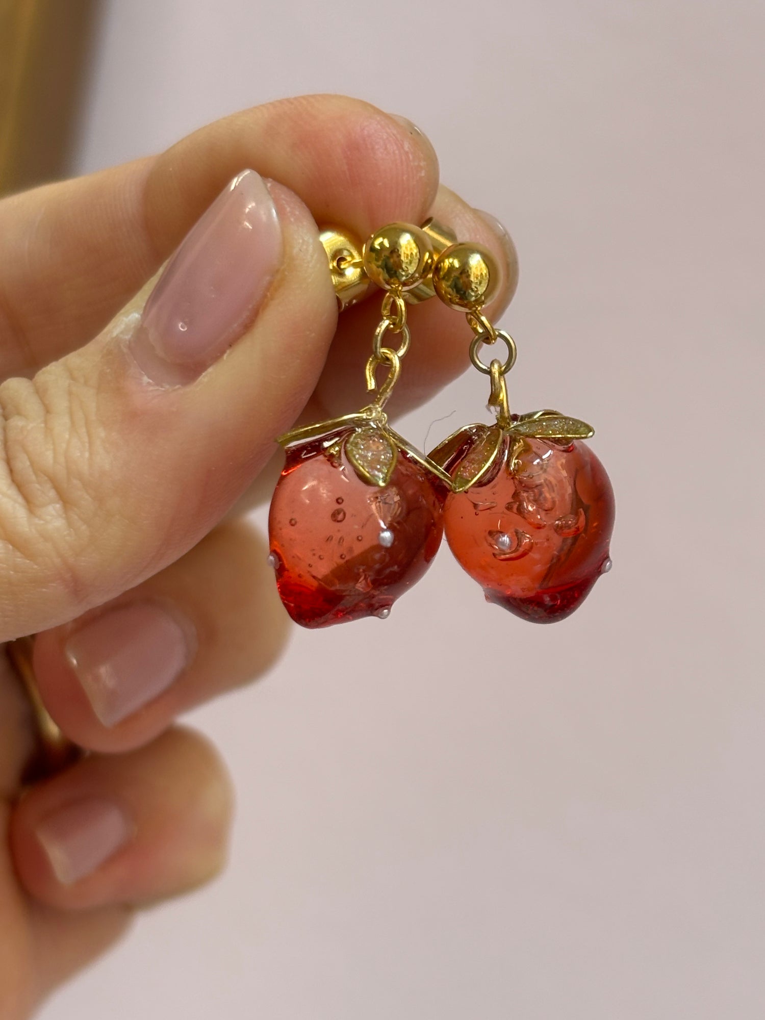 Orecchini hoops Fragole