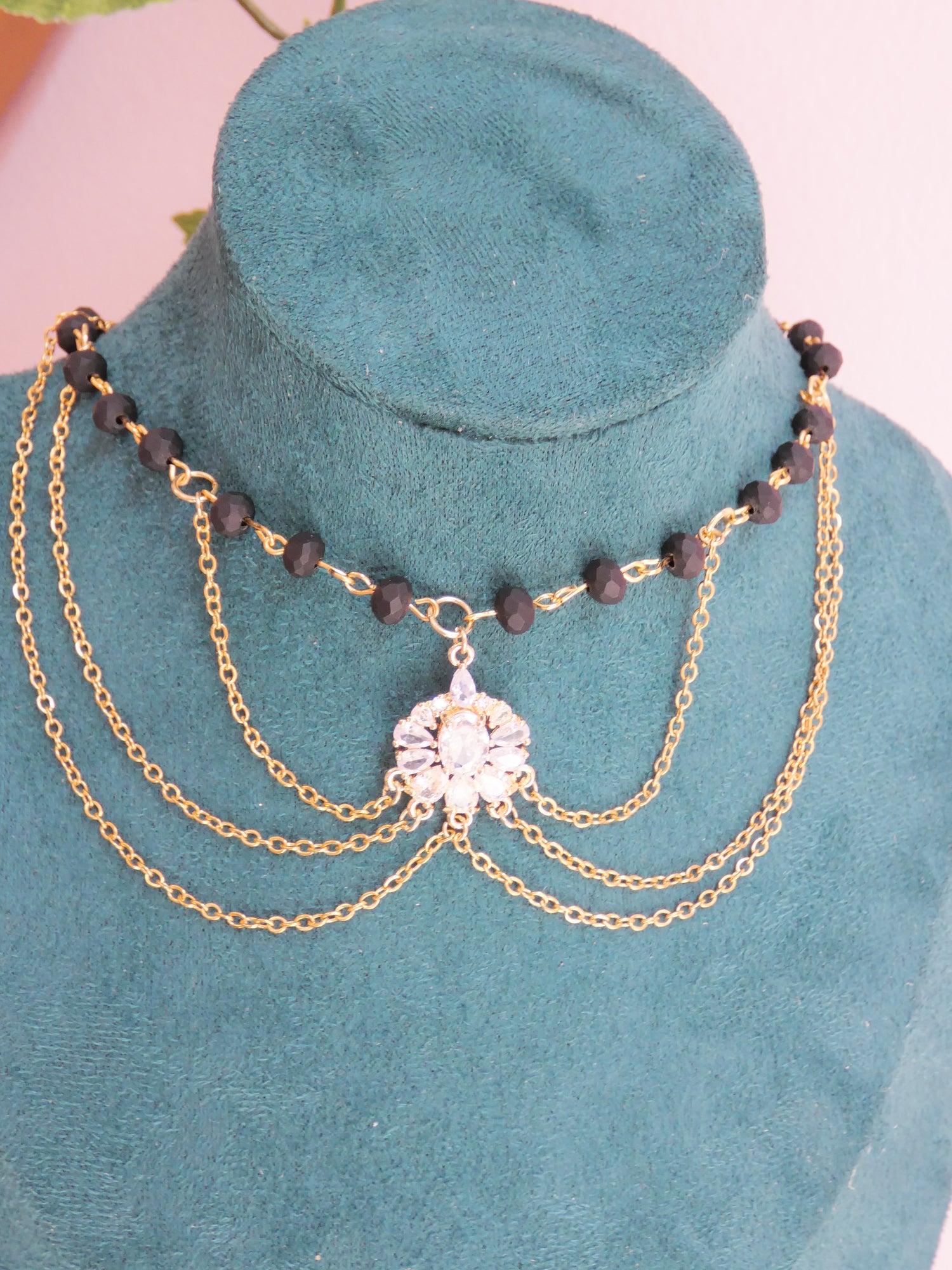 Black Chandelier Necklace