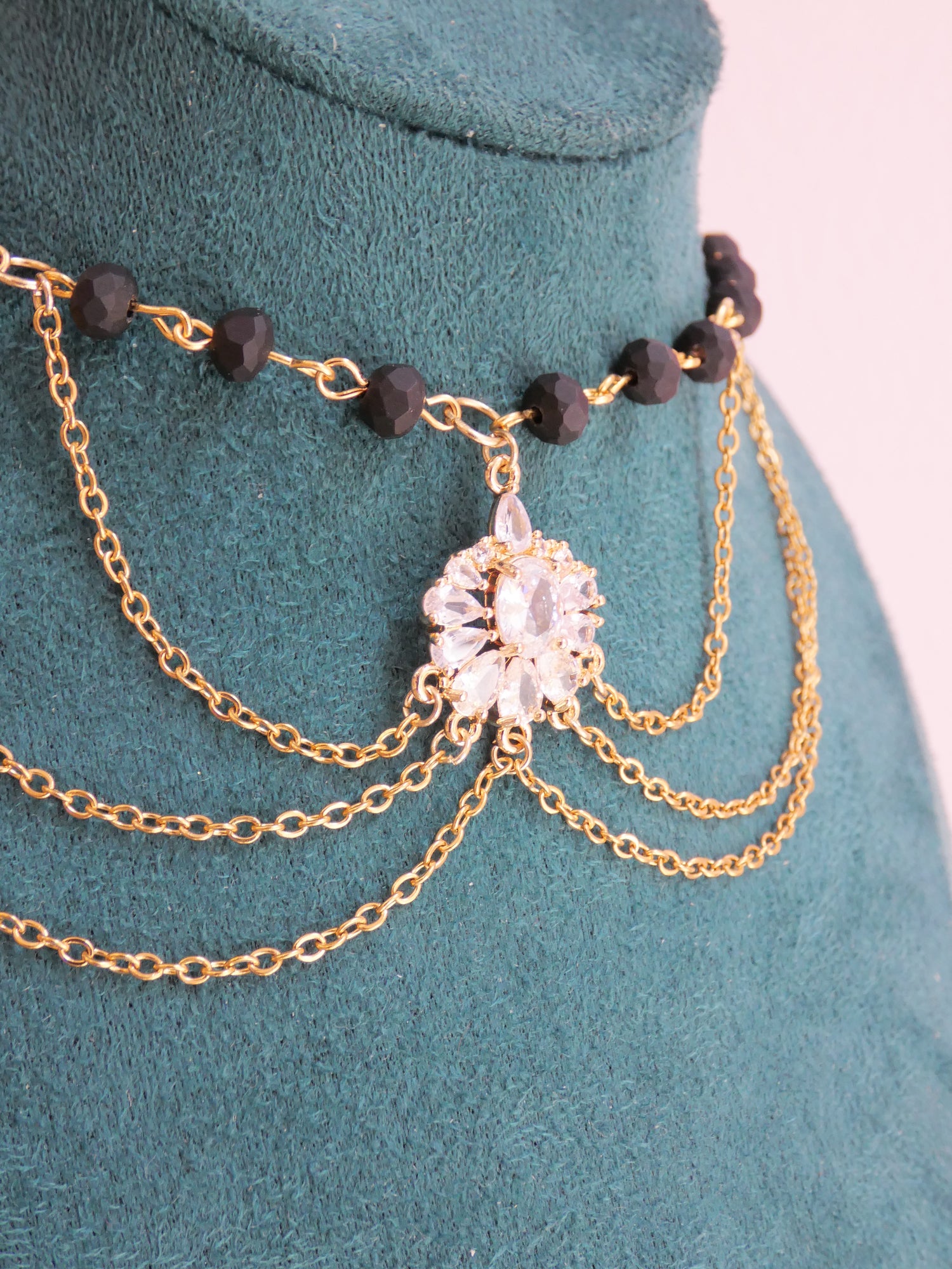 Black Chandelier Necklace