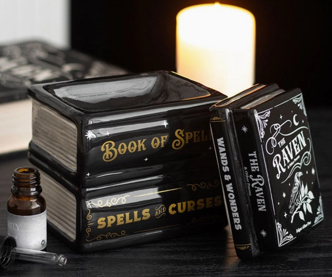 Bruciatore per Tavolette Profumate Libri d’Incantesimi – Mystic Raven
