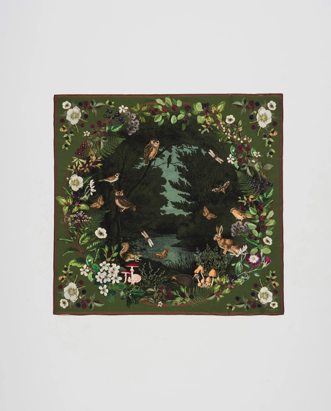 Foulard Orla Narrative Fable England - Khaki
