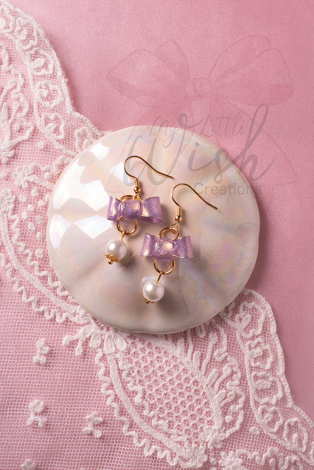 Lilac Ruban d'Amour Earrings